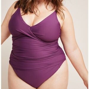 NWT Anthropologie Shirred Mid-Rise Bikini Bottoms